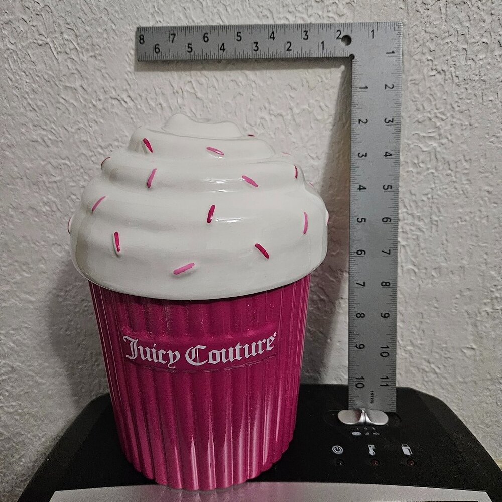 Juicy Couture Ceramic Cupcake Cookie Jar (New in Box)